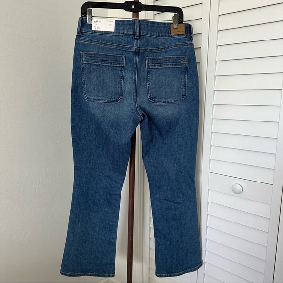 American Eagle REG High Rise SUPER STRETCH MIDRISE SKINNY KICK CROP Jeans Sz 12 - Picture 2 of 12